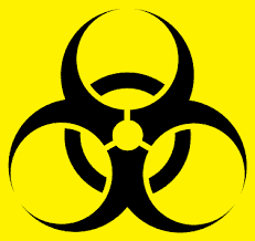 A hazmat sign