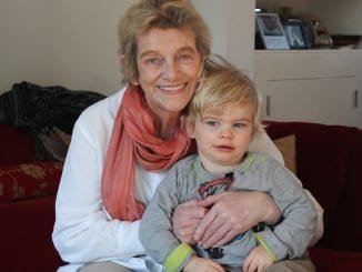 A woman with her grandson