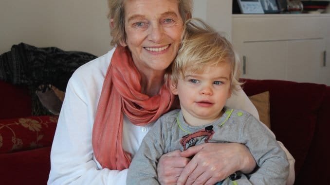 A woman with her grandson