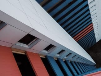 Straight lines on a building