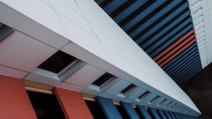 Straight lines on a building