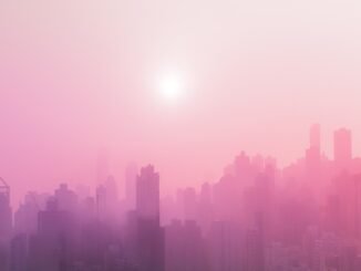Pink cityscape